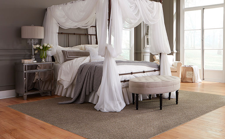 relaxing bedroom with white canopy