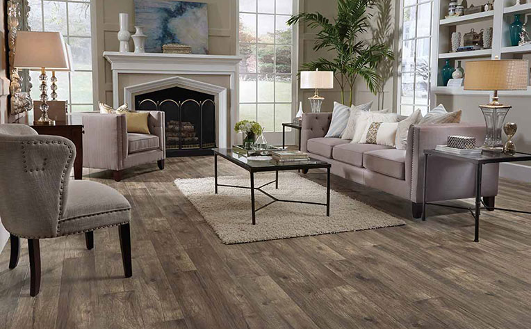 Living room with an area rug